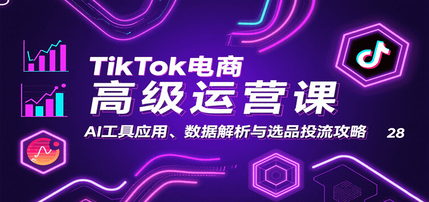 TikTok电商高级运营课：AI工具应用、数据解析与选品投流攻略-创安网_汇聚全网热门项目资源