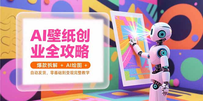 （15312期）AI壁纸创业全攻略，爆款拆解+AI绘图+自动发货，零基础到变现完整教学-创安网_汇聚全网热门项目资源
