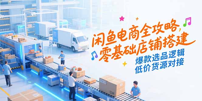 （15325期）闲鱼电商全攻略，零基础店铺搭建，爆款选品逻辑，低价货源对接-创安网_汇聚全网热门项目资源