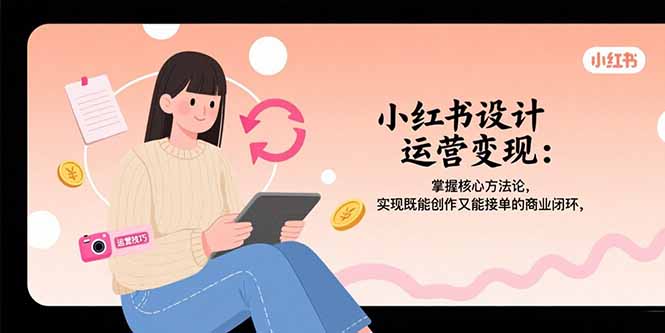 （15636期）小红书设计运营变现：掌握核心方法论，实现既能创作又能接单的商业闭环-创安网_汇聚全网热门项目资源