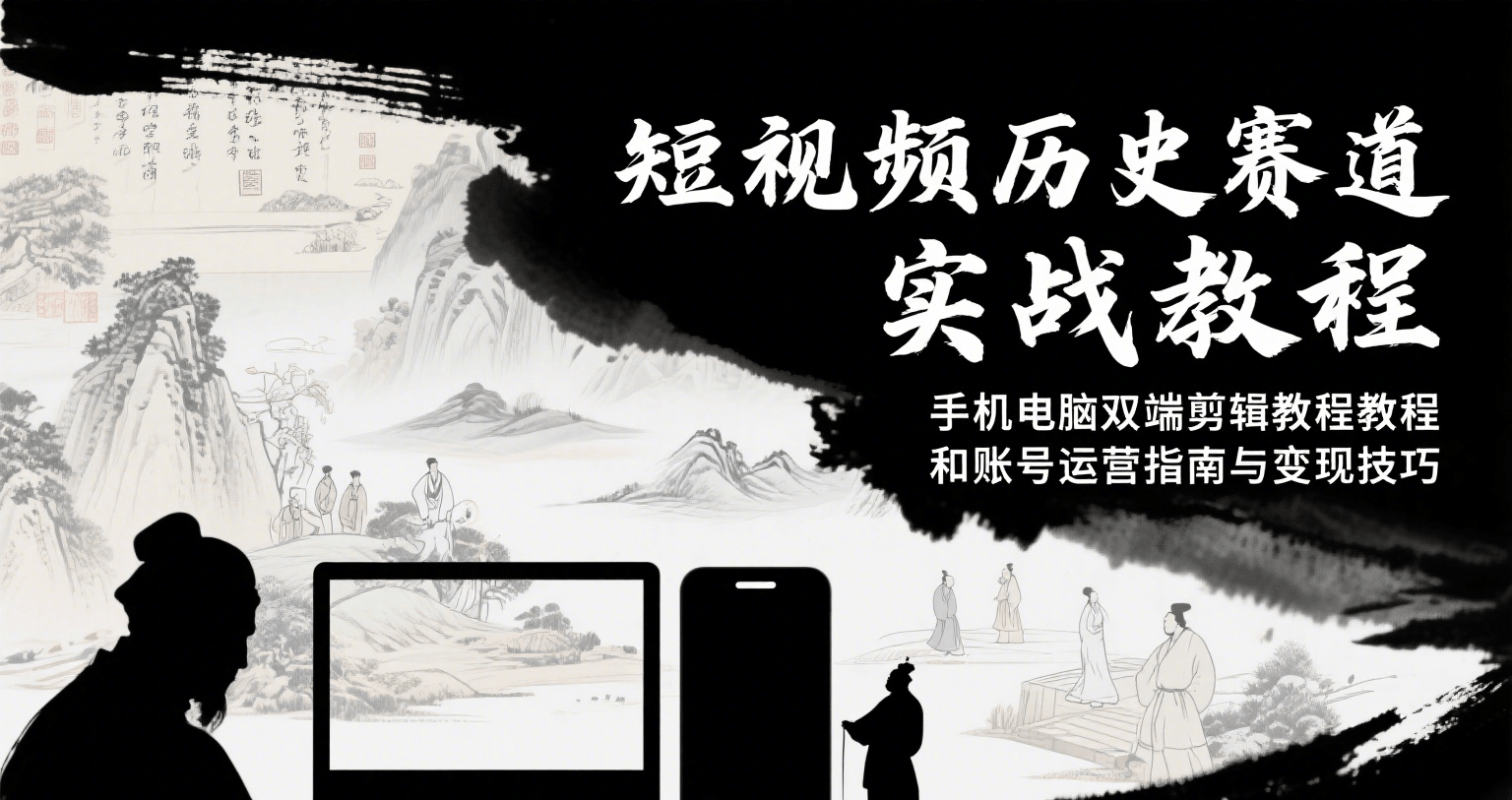 短视频历史赛道实战教程，手机电脑双端剪辑教程和账号运营指南与变现技巧-创安网_汇聚全网热门项目资源