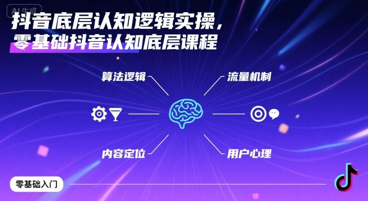 抖音底层认知逻辑实操，零基础抖音认知底层课程-创安网_汇聚全网热门项目资源