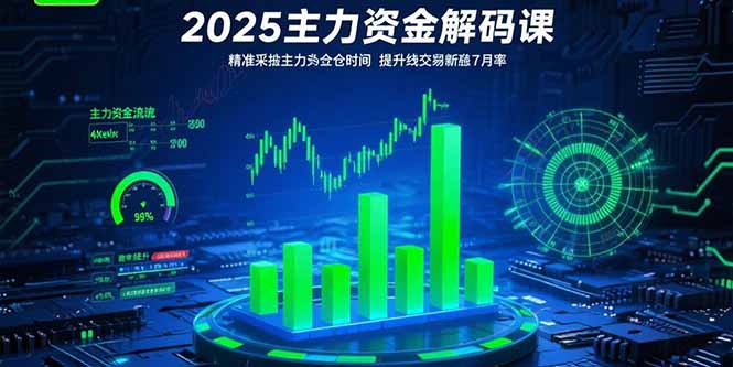 （15511期）2025主力资金解码课：精准捕捉主力建仓时机，提升短线交易胜率(更新7月)-创安网_汇聚全网热门项目资源