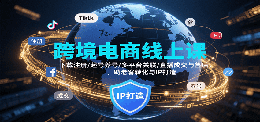 跨境电商线上课，下载注册/起号养号/多平台关联/直播成交与售后，IP打造与老客转化-创安网_汇聚全网热门项目资源