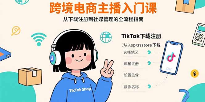 （15708期）跨境电商主播入门课，TikTok下载注册，支付工具配置，社媒账号管理全流程-创安网_汇聚全网热门项目资源