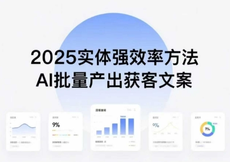 实体强效率方法：AI批量产出获客文案，2025年普通人拥抱AI，实现实体创收-创安网_汇聚全网热门项目资源