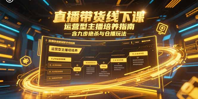 （15281期）直播带货线下课，运营型主播培养指南，含九步绝杀与仓播玩法-创安网_汇聚全网热门项目资源
