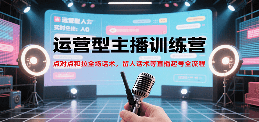 运营型主播训练营，点对点和拉全场话术，留人话术等直播起号全流程（更新8月）-创安网_汇聚全网热门项目资源
