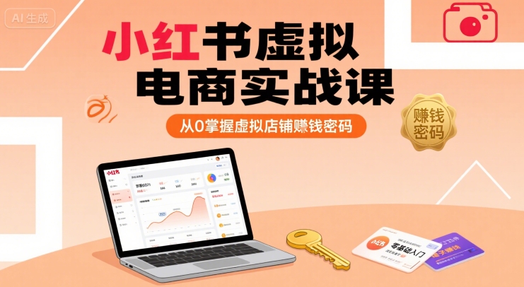 小红书虚拟电商实战课，从0掌握虚拟店铺賺钱密码-创安网_汇聚全网热门项目资源