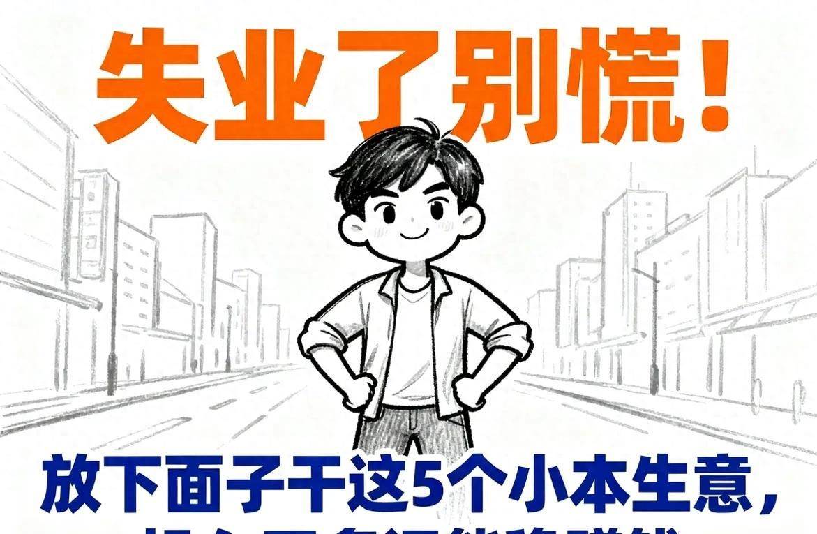 失业了别慌！放下面子干这5个小本生意，投入不多还能稳赚钱