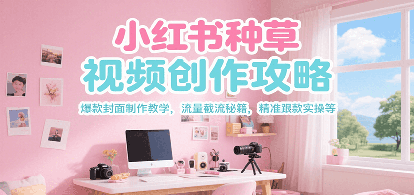 小红书种草视频创作攻略，爆款封面制作教学 ，流量截流秘籍 ，精准跟款实操等-创安网_汇聚全网热门项目资源