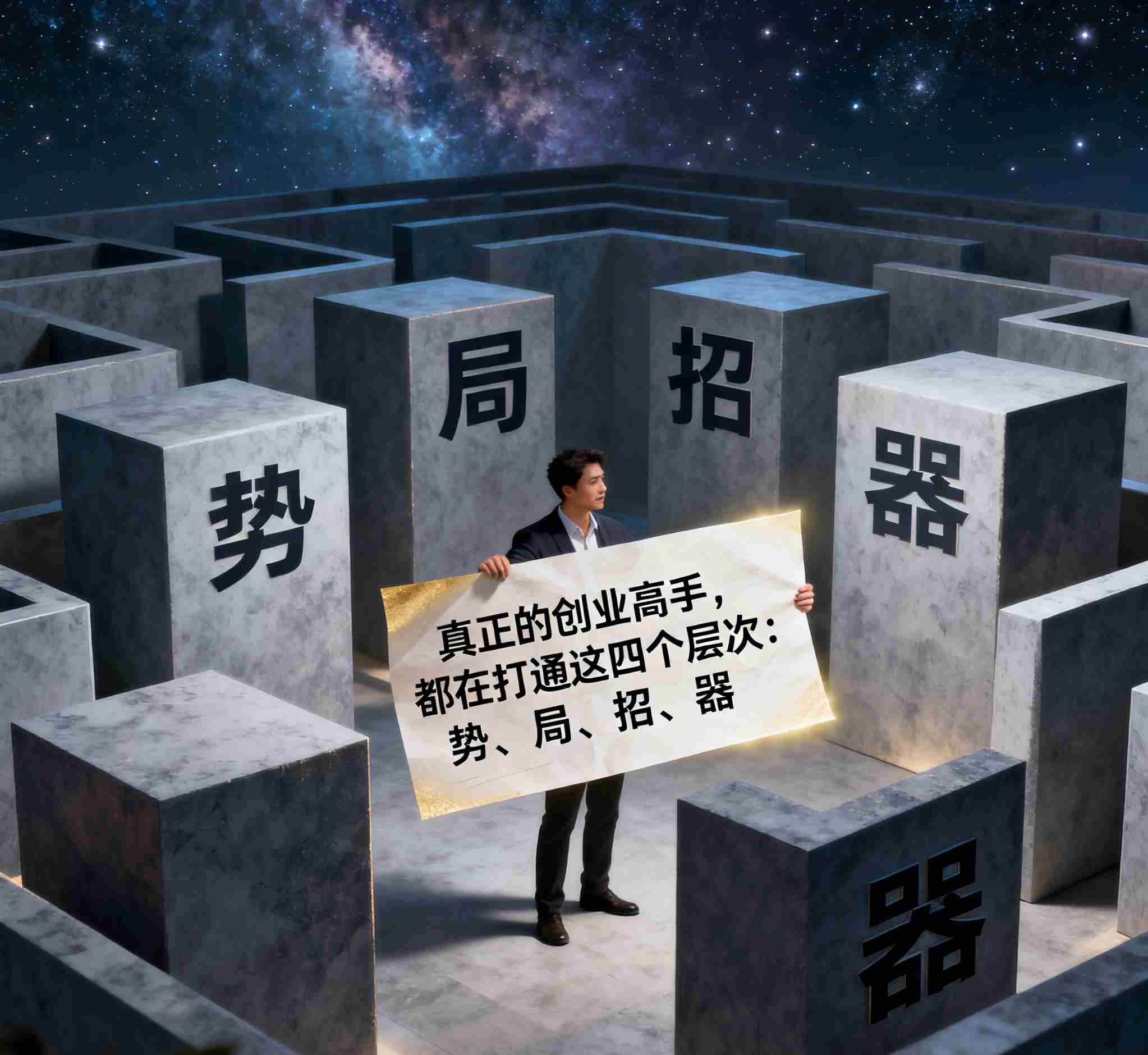 真正的创业高手，都在打通这四个层次：势、局、招、器