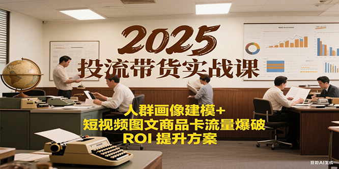 2025投流带货实战课：人群画像建模+短视频图文商品卡流量爆破ROI提升方案-创安网_汇聚全网热门项目资源