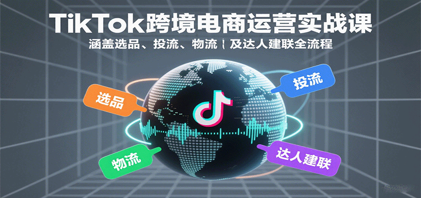 TikTok跨境电商运营实战课：涵盖选品、投流、物流及达人建联全流程-创安网_汇聚全网热门项目资源