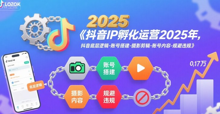 抖音IP孵化运营2025年，抖音底层逻辑-账号搭建-摄影剪辑-账号内容-规避违规-创安网_汇聚全网热门项目资源