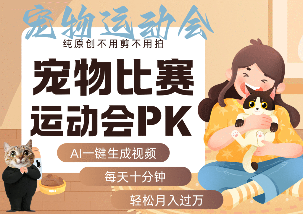 AI萌宠运动员跳水 射击  篮球  足球比赛   每天十分钟 附详细提示词文案库  代替做…