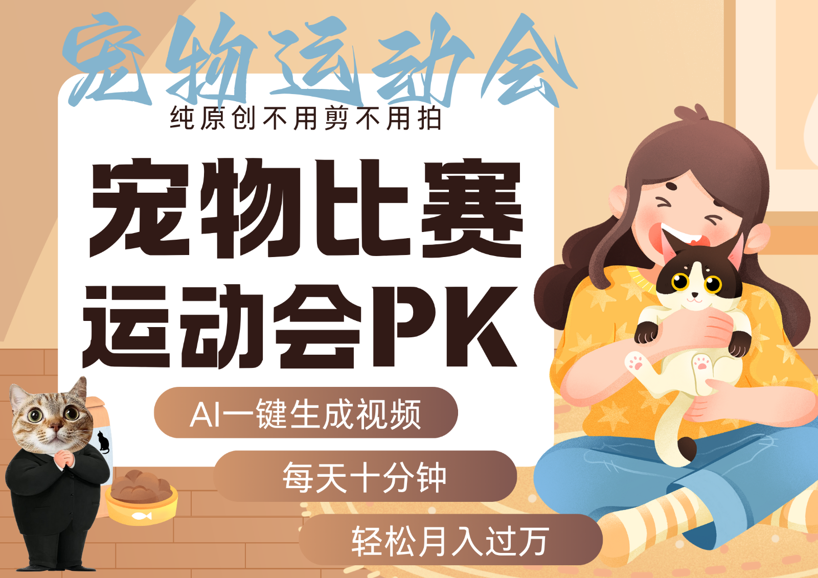 AI萌宠运动员跳水 射击  篮球  足球比赛   每天十分钟 附详细提示词文案库  代替做…-创安网_汇聚全网热门项目资源