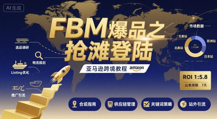 FBM爆品之抢滩登陆-亚马逊跨境教程-创安网_汇聚全网热门项目资源
