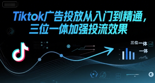 Tiktok广告投放从入门到精通，三位一体加强投流效果-创安网_汇聚全网热门项目资源