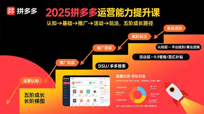 （15826期）2025拼多多运营能力提升课：认知→基础→推广→活动→玩法，五阶成长路径-创安网_汇聚全网热门项目资源