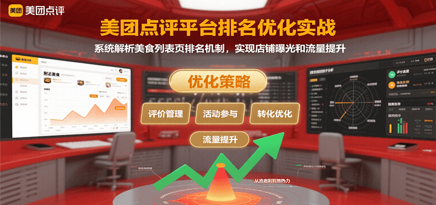 美团点评平台排名优化实战，系统解析美食列表页排名机制，实现店铺曝光和流量提升-创安网_汇聚全网热门项目资源