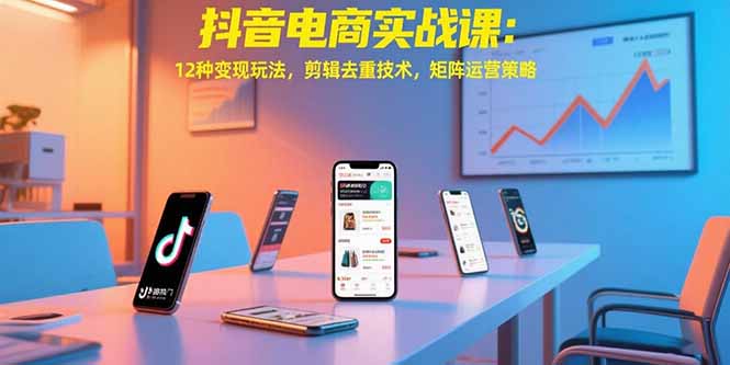 （15478期）抖音电商实战课：12种变现玩法，剪辑去重技术，矩阵运营策略-创安网_汇聚全网热门项目资源