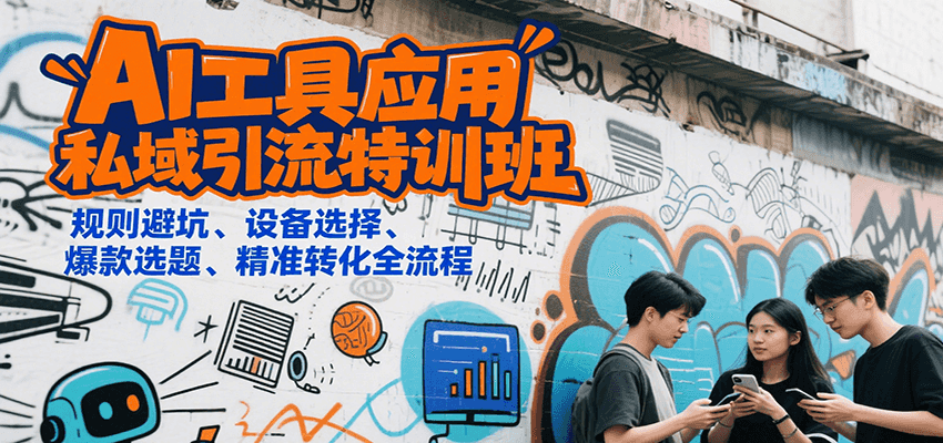 AI工具应用私域引流特训班，规则避坑、设备选择、爆款选题、精准转化全流程-创安网_汇聚全网热门项目资源