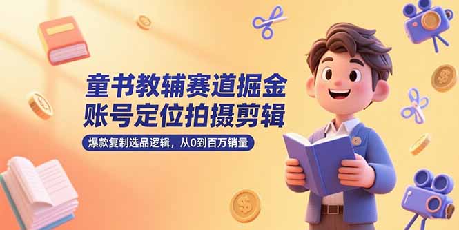 （15326期）童书教辅赛道掘金，账号定位拍摄剪辑，爆款复制选品逻辑，从0到百万销量-创安网_汇聚全网热门项目资源