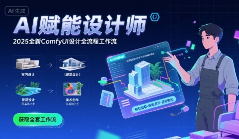 AI赋能设计师， 2025全新comfyui设计全流程工作流 ，室内-建筑-景观-美术，零基础直接上手-创安网_汇聚全网热门项目资源