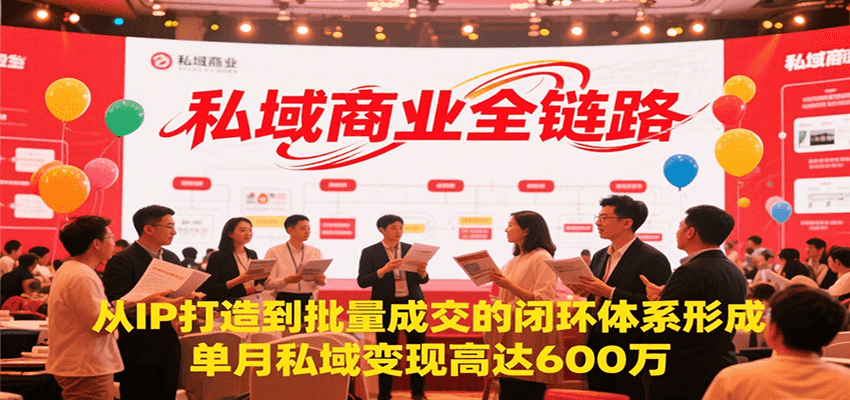 私域商业全链路，从IP打造到批量成交的闭环体系形成，单月私域变现600万-创安网_汇聚全网热门项目资源