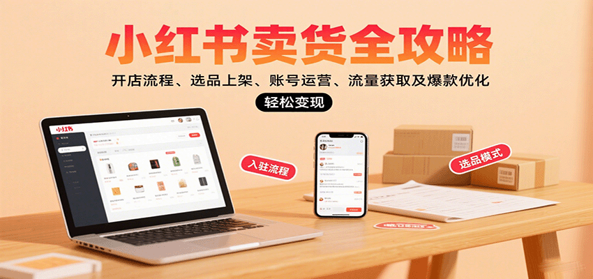 小红书卖货全攻略：开店流程、选品上架、账号运营、流量获取及爆款优化，轻松变现-创安网_汇聚全网热门项目资源