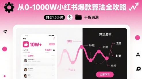从0-1000W小红书爆款算法全攻略，时长1.5小时，干货满满-创安网_汇聚全网热门项目资源