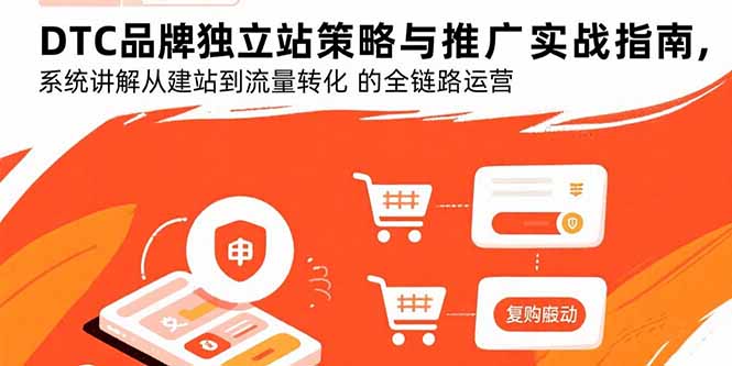 （15818期）DTC品牌独立站策略与推广实战指南，系统讲解从建站到流量转化的全链路运营-创安网_汇聚全网热门项目资源