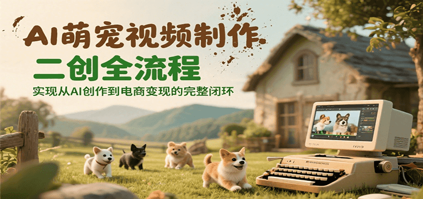 AI萌宠视频制作二创全流程，实现从AI创作到电商变现的完整闭环-创安网_汇聚全网热门项目资源