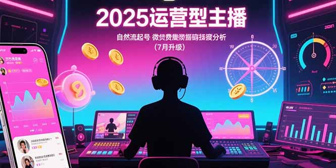 （15508期）2025运营型主播：自然流起号，微付费投放技巧，罗盘数据深度解析(7月更新)-创安网_汇聚全网热门项目资源
