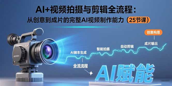（15612期）AI+视频拍摄与剪辑全流程：从创意到成片的完整AI视频制作能力（25节课）-创安网_汇聚全网热门项目资源