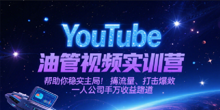 YouTube油管视频实训营，帮助你稳入局、搞流量、打爆款，一人公司千万收益赛道-创安网_汇聚全网热门项目资源