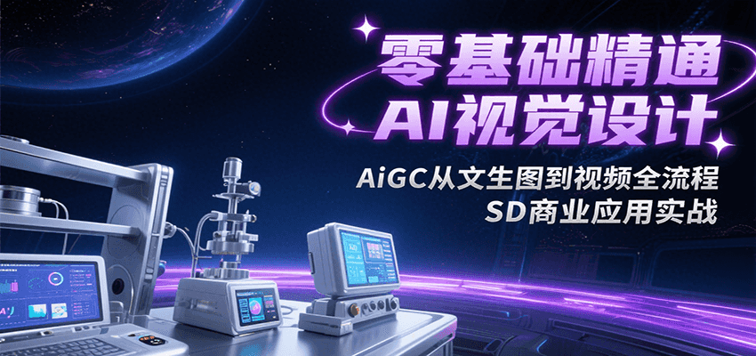 零基础精通AI视觉设计，AiGC从文生图到视频全流程，SD商业应用实战-创安网_汇聚全网热门项目资源