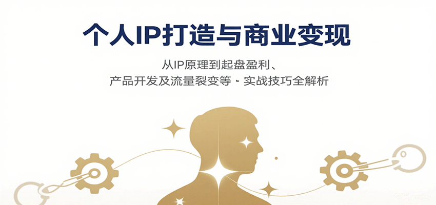 个人IP打造与商业变现，从IP原理到起盘盈利、产品开发及流量裂变等实战技巧全解析-创安网_汇聚全网热门项目资源