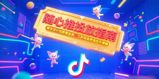（15291期）随心推投放指南，脚本设计加数据监测，三阶段自然流拉升策略-创安网_汇聚全网热门项目资源