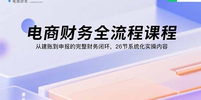 （15893期）电商财务全流程课程：从建账到申报的完整财务闭环，26节系统化实操内容-创安网_汇聚全网热门项目资源