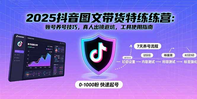 （15861期）2025抖音图文带货特练营：账号养号技巧，真人出镜避坑，工具使用指南-创安网_汇聚全网热门项目资源
