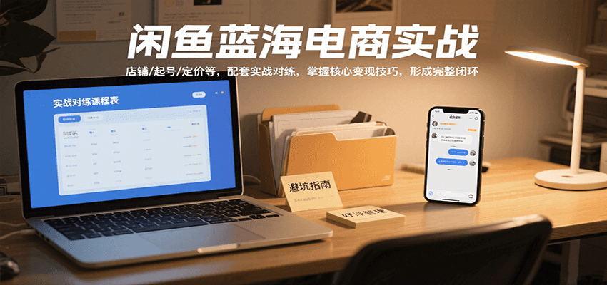 闲鱼蓝海电商实战，涵盖店铺、起号、定价等，配套实战对练，掌握核心变现技巧-创安网_汇聚全网热门项目资源