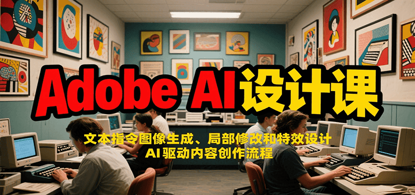 Adobe AI设计课：文本指令图像生成、局部修改和特效设计，AI驱动内容创作流程-创安网_汇聚全网热门项目资源