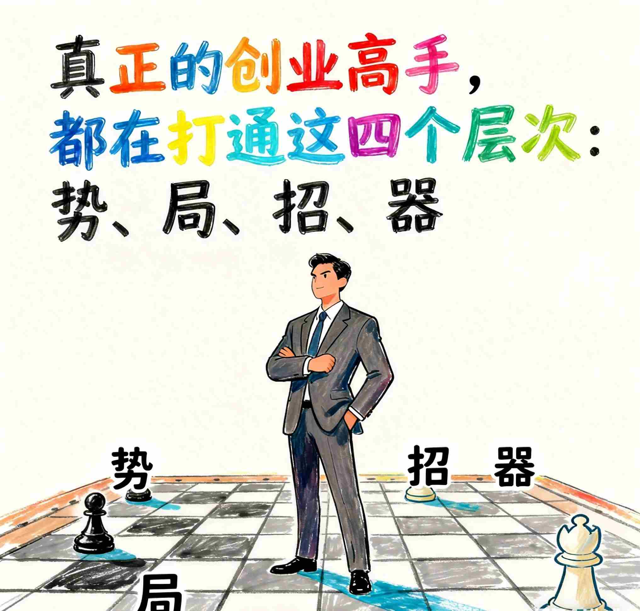 真正的创业高手，都在打通这四个层次：势、局、招、器