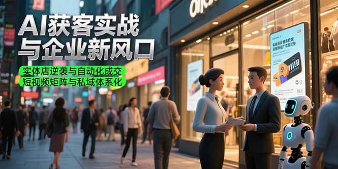 （15348期）AI获客实战与企业新风口，实体店逆袭与自动化成交 短视频矩阵与私域体系化-创安网_汇聚全网热门项目资源