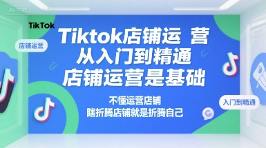 Tiktok店铺运营从入门到精通，店铺运营是基础，不懂运营店铺，瞎折腾店铺就是折腾自己-创安网_汇聚全网热门项目资源