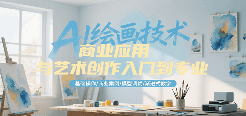 AI绘画技术商业应用与艺术创作入门到专业，基础操作/商业案例/模型调优/渐进式教学-创安网_汇聚全网热门项目资源
