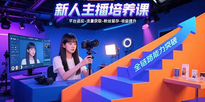 （15701期）新人主播培养课：平台适应-流量获取-粉丝留存-收益提升 全链路能力突破-创安网_汇聚全网热门项目资源