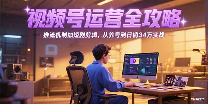 （15217期）2025视频号运营全攻略，推流机制加短剧剪辑，从养号到日销34万实战-创安网_汇聚全网热门项目资源